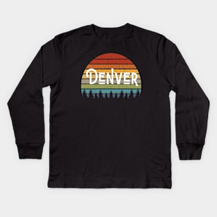 Denver Colorado Mile High State Pride Souvenir Kids Long Sleeve T-Shirt